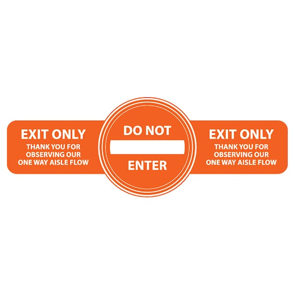Identity Group EXIT Only, Do Not Enter, Orange, 15" 8635OR